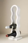Anthropologie Wavy Wood Wine Rack In White