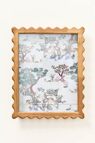 Anthropologie Wavy Wooden Art Frame In Multi