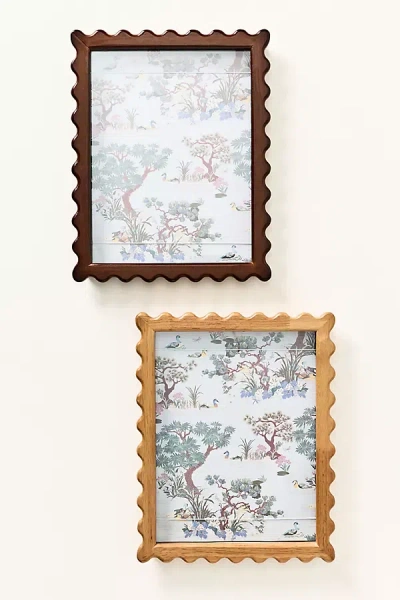 Anthropologie Wavy Wooden Art Frame In Multi