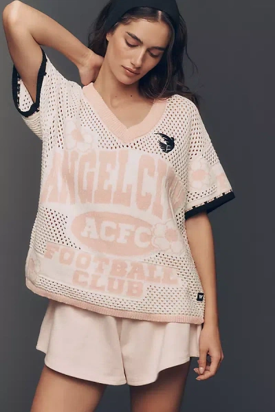 Anthropologie Wild Collective Angel City Jersey Top In Pink