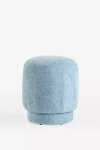 Anthropologie Willet Woven Rounded Ottoman In Blue