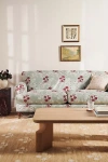 Anthropologie Willoughby 79" Dasha Jacquard Two-cushion Sofa In Gray