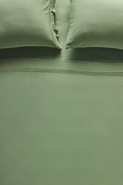 Anthropologie Willow Organic Cotton Spa Sateen Sheet Set