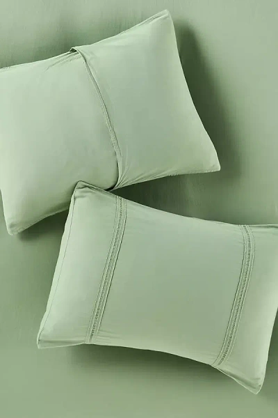Anthropologie Willow Spa Sateen Shams, Set Of 2