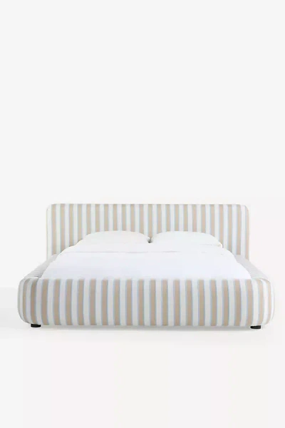 Anthropologie Winnie Woven Stripe Bed In Blue