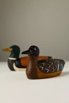 Anthropologie Wooden Mallard Decorative Object In Brown