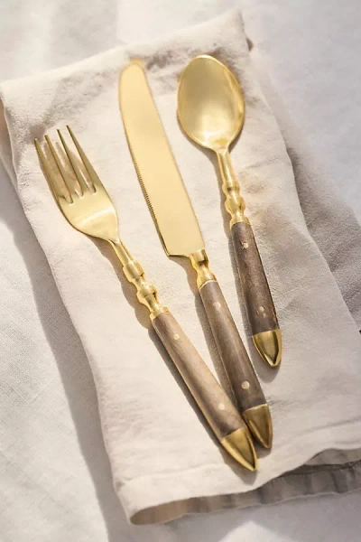 Anthropologie Woodland Metal 5-piece Place Setting