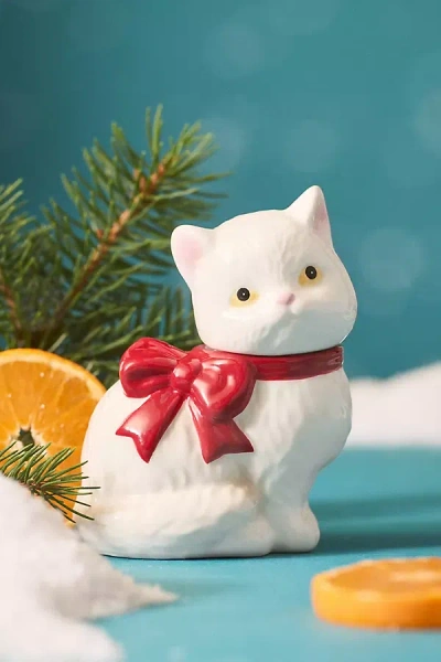 Anthropologie Woody Fresh Balsam & Cedarwood Cat-shaped Candle In Multi