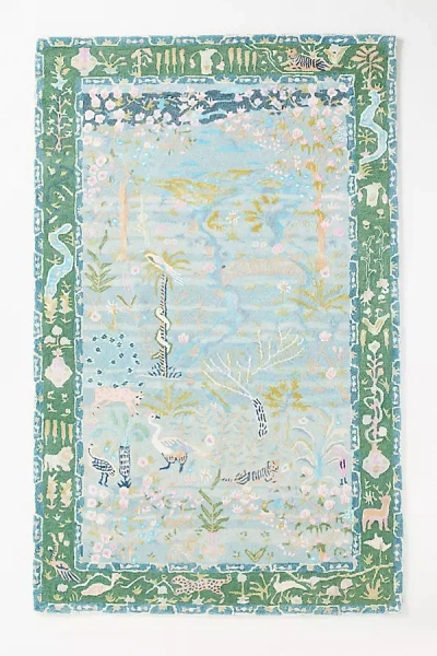 Anthropologie Wool & Viscose Blend Tufted Tales Menagerie Rug