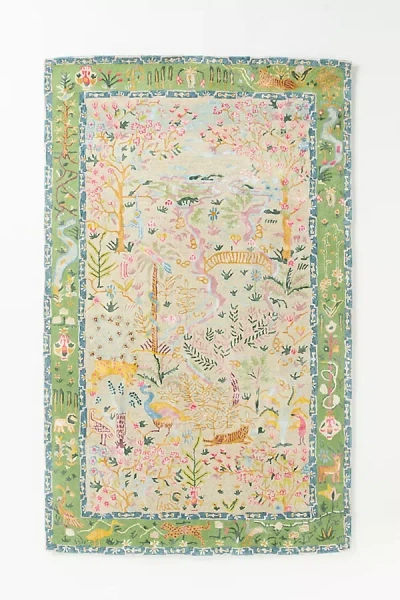 Anthropologie Tales Menagerie Tufted Wool-viscose Blend Rug