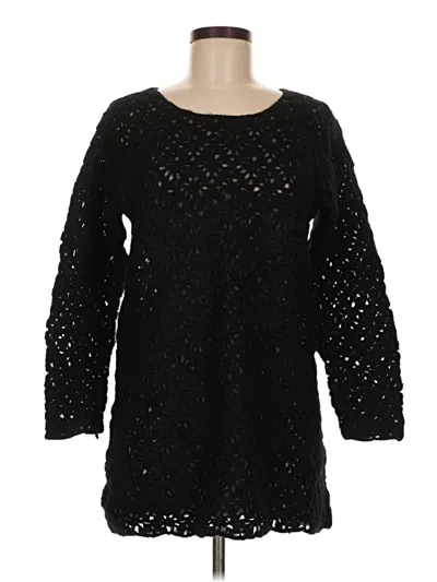 Pre-owned Anthropologie Wool Pullover Sweater In Black