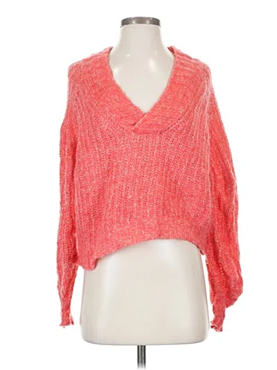 Pre-owned Anthropologie Wool Pullover Sweater In Orange