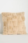 Anthropologie Woven Faux Fur Pillow