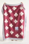 Anthropologie Woven Jacquard Patterned Throw Blanket In Red