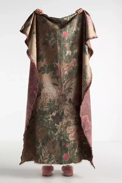 Anthropologie Woven Jacquard Patterned Throw Blanket
