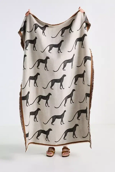 Anthropologie Woven Jacquard Patterned Throw Blanket