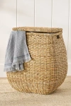 Anthropologie Woven Lidded Seagrass Hamper With Handles In Neutral