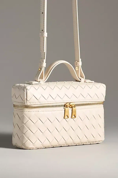 Anthropologie Woven Top-handle Bag In White