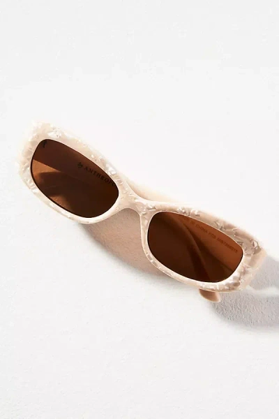 Anthropologie Wrapped Rectangle Sunglasses In Neutral