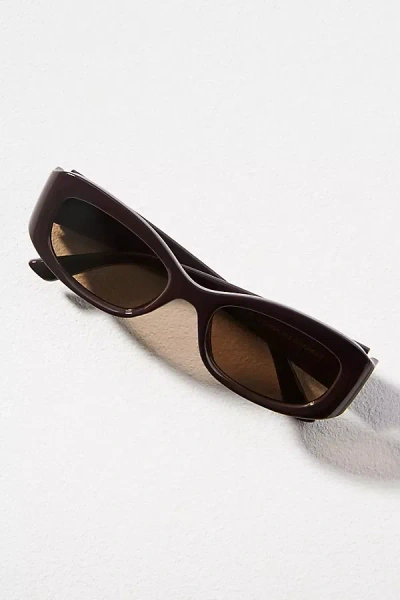 Anthropologie Wrapped Rectangle Sunglasses In Brown