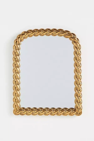 Anthropologie Wren Braided Arch Petite Mirror In Gold