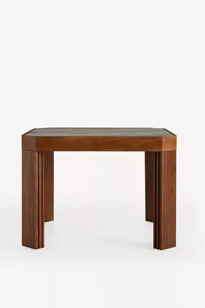 Anthropologie Wren Square Marble-top 42" Dining Table In Brown