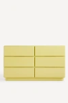Anthropologie Wright Lacquer Six-drawer Dresser In Yellow