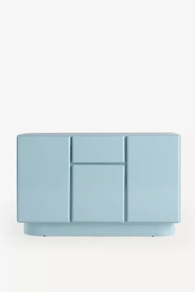 Anthropologie Wright Rectangular 48" Lacquer Sideboard In Blue