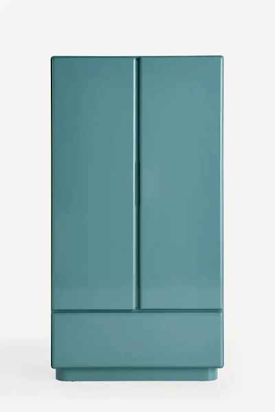 Anthropologie Wright Wood Armoire In Blue