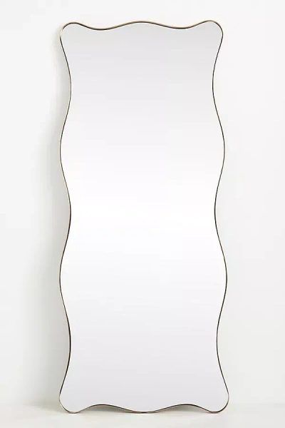 Anthropologie Wyatt Metal Leaner Mirror In Metallic