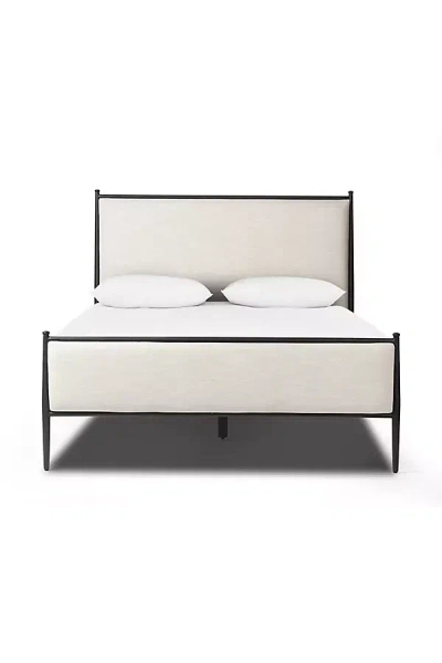 Anthropologie Xander Linen Bed In White