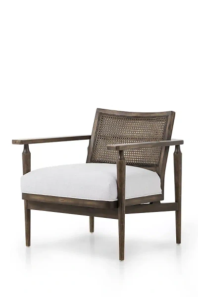 Anthropologie Xavier Linen Accent Chair In Brown