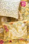 Anthropologie Xenia Cotton Tiger Screen-printed Shams, Set Of 2 In Yellow