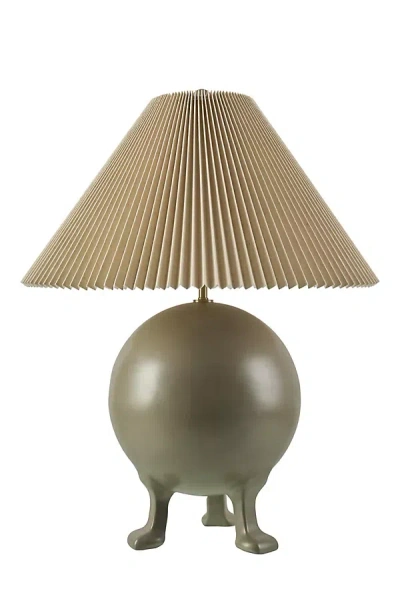 Anthropologie Xian Ceramic Table Lamp In Gray