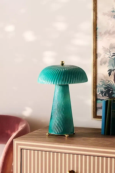 Anthropologie Yama Swirled Glass Table Lamp
