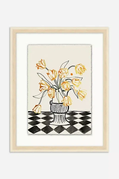 Anthropologie Yellow Tulips Wall Art In Multi