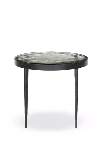 Anthropologie Yoko Iron & Glass Round Nesting Tables In Gray