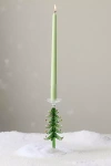 Anthropologie Yuletide Glass Candle Holder In Green