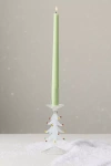 Anthropologie Yuletide Glass Candle Holder In Green