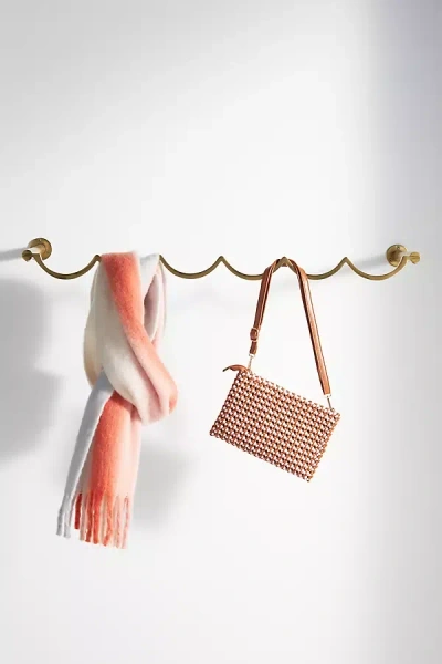 Anthropologie Yuna Scallop Garment Rack In Gold