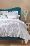 ANTHROPOLOGIE ZAIDA RUFFLED VOILE QUILTED BEDSPREAD