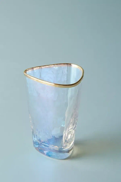 Anthropologie Zaza Lustered Shot Glasses, Set Of 4 In Blue