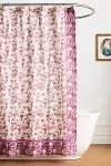 Anthropologie Zhana Cotton Printed Shower Curtain In Multicolor