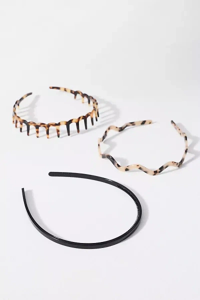 Anthropologie Zigzag Headbands, Set Of 3 In Pattern