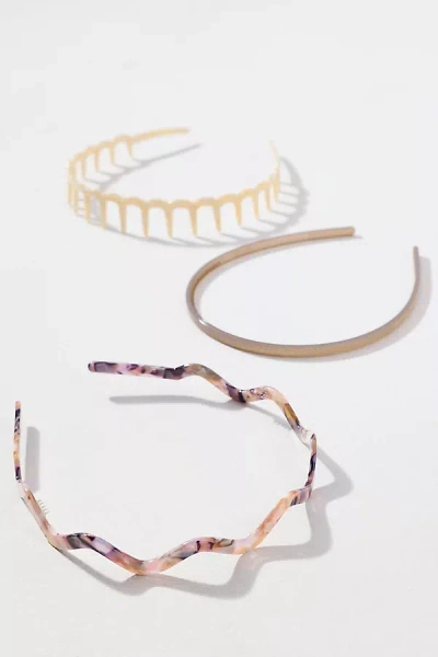 Anthropologie Zigzag Headbands, Set Of 3 In Red