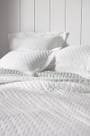 Anthropologie Zina Cotton Embroidered Woven Quilt In White