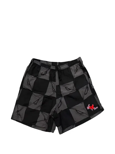 Anti Promo Matty Boy 99 Eyes Checkered Shorts In Black