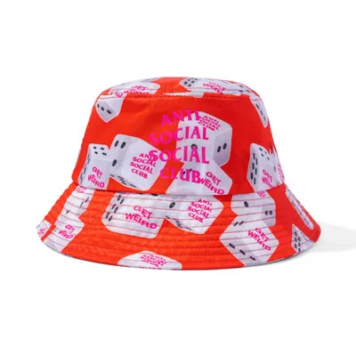 Pre-owned Anti Social Club 7 (4) Bucket Cap In Red