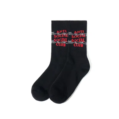 Pre-owned Anti Social Club Barbara Socks In Black