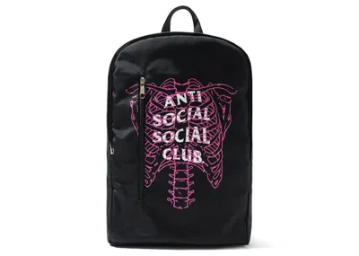 Pre-owned Anti Social Club Broken Backpack In Black